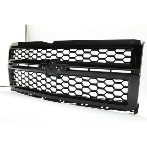 Kojem Front  Bumper Hood Mesh Grille for 2014 2015 Chevrolet Silverado 1500 Guard Cover