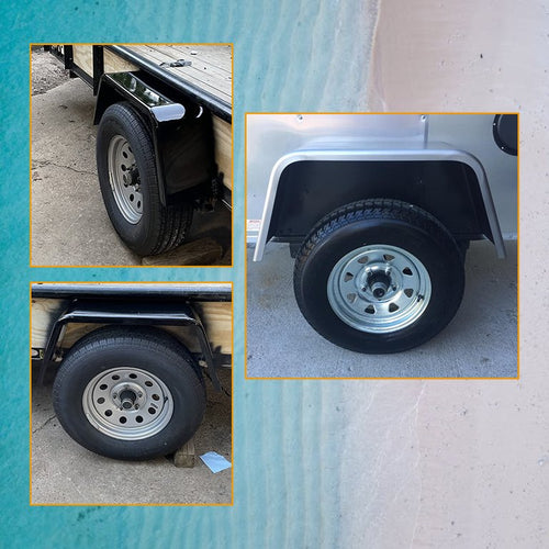 Kojem Pair of Kojem Trailer Boat Fenders - 32L x 9W x 13H - for 14, 15, and 16 Wheels - Square Axle - Steel