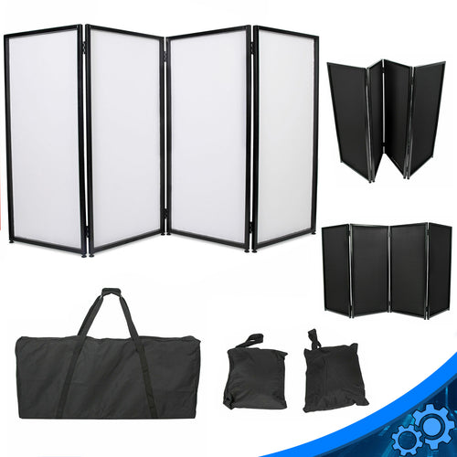 Kojem DJ Facade 19.5x 39x 44 DJ Event Booth Facade Portable Display Booth Cover Screen with Travel Bag Case