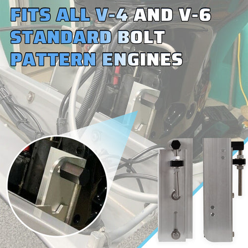 Kojem Adjustable Outboard Boat Jack Plate - 6 Set Back - Aluminum Construction - Boat Motor Power Lift - Adds Distance Between Engine and Transom